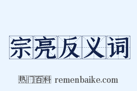 宗亮反义词是什么意思的图片